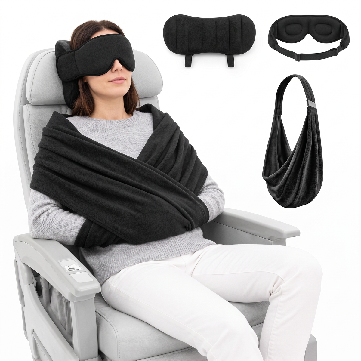 NapAir Kit de Sueño de Viaje 3 en 1